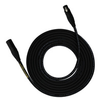 ROADHOG 25FT MICROPHONE CABLE BLACK NEUTRIK XLR CONNECTORS